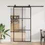Puerta corredera con herrajes negro 102x205 cm ESG vidrio en Puertas | Comprar online en Foru.es