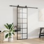Puerta corredera con juego herrajes negro 76x205 cm ESG vidrio en Puertas | Comprar online en Foru.es