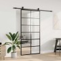 Puerta corredera con herrajes negro 102x205 cm ESG vidrio en Puertas | Comprar online en Foru.es