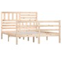 Estructura de cama doble pequeña de madera maciza 120x190 cm de vidaXL, Camas y somieres - Ref: Foro24-3101058, Precio: 131,0...