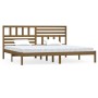 Estructura de cama madera maciza de pino marrón miel 200x200 cm de vidaXL, Camas y somieres - Ref: Foro24-3101046, Precio: 18...