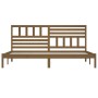 Estructura de cama madera maciza de pino marrón miel 200x200 cm de vidaXL, Camas y somieres - Ref: Foro24-3101046, Precio: 18...