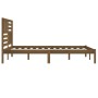 Estructura de cama madera maciza de pino marrón miel 200x200 cm de vidaXL, Camas y somieres - Ref: Foro24-3101046, Precio: 18...
