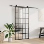 Puerta corredera con herrajes negro 102x205 cm ESG vidrio en Puertas | Comprar online en Foru.es