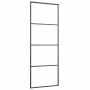 Puerta corredera con juego herrajes negro 76x205 cm ESG vidrio en Puertas | Comprar online en Foru.es