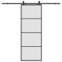 Puerta corredera con juego herrajes negro 76x205 cm ESG vidrio en Puertas | Comprar online en Foru.es