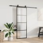Puerta corredera con juego herrajes negro 76x205 cm ESG vidrio en Puertas | Comprar online en Foru.es