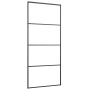 Puerta corredera con set herrajes negro 90x205 cm vidrio ESG en Puertas | Comprar online en Foru.es