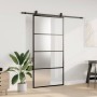Puerta corredera set herrajes negra 102,5x205 cm ESG vidrio en Puertas | Comprar online en Foru.es