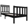 Estructura cama madera maciza individual negro 75x190 cm de vidaXL, Camas y somieres - Ref: Foro24-3100683, Precio: 123,41 €,...