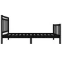 Estructura cama madera maciza individual negro 75x190 cm de vidaXL, Camas y somieres - Ref: Foro24-3100683, Precio: 121,71 €,...