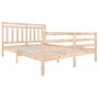 Estructura de cama de madera maciza 150x200 cm de vidaXL, Camas y somieres - Ref: Foro24-3100659, Precio: 146,13 €, Descuento: %
