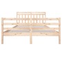 Estructura de cama de madera maciza 150x200 cm de vidaXL, Camas y somieres - Ref: Foro24-3100659, Precio: 146,13 €, Descuento: %