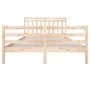 Estructura de cama de madera maciza 150x200 cm de vidaXL, Camas y somieres - Ref: Foro24-3100659, Precio: 144,14 €, Descuento: %