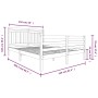 Estructura de cama de madera maciza 150x200 cm de vidaXL, Camas y somieres - Ref: Foro24-3100659, Precio: 146,13 €, Descuento: %