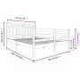 Estructura de cama de madera maciza 150x200 cm de vidaXL, Camas y somieres - Ref: Foro24-3100659, Precio: 144,14 €, Descuento: %