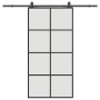 Puerta corredera set herrajes negra 102,5x205 cm ESG vidrio en Puertas | Comprar online en Foru.es