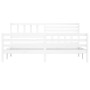 Estructura de cama madera maciza blanco 200x200 cm de vidaXL, Camas y somieres - Ref: Foro24-3101109, Precio: 179,20 €, Descu...