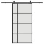 Puerta corredera set herrajes negra 102,5x205 cm ESG vidrio en Puertas | Comprar online en Foru.es