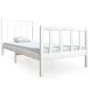 Estructura de cama individual de madera maciza blanco 90x190 cm de vidaXL, Camas y somieres - Ref: Foro24-3100685, Precio: 10...