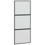 Puerta corredera con herrajes negro 90x205 cm vidrio templado en Puertas | Comprar online en Foru.es