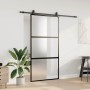 Puerta corredera herrajes negro 102,5x205 cm vidrio templado en Puertas | Comprar online en Foru.es