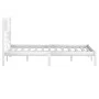 Estructura de cama de madera de pino maciza blanca 140x190 cm de vidaXL, Camas y somieres - Ref: Foro24-3101004, Precio: 140,...