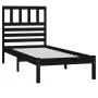 Estructura de cama madera maciza de pino negra 100x200 cm de vidaXL, Camas y somieres - Ref: Foro24-3101017, Precio: 132,10 €...