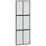 Puerta corredera con herrajes negro 76x205 cm vidrio templado en Puertas | Comprar online en Foru.es