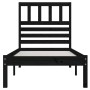Estructura de cama madera maciza de pino negra 100x200 cm de vidaXL, Camas y somieres - Ref: Foro24-3101017, Precio: 133,83 €...