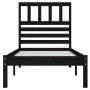 Estructura de cama madera maciza de pino negra 100x200 cm de vidaXL, Camas y somieres - Ref: Foro24-3101017, Precio: 132,10 €...
