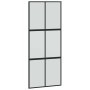 Puerta corredera con herrajes negro 90x205 cm vidrio templado en Puertas | Comprar online en Foru.es