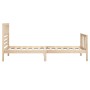 Estructura de cama madera maciza 90x200 cm de vidaXL, Camas y somieres - Ref: Foro24-3101138, Precio: 98,17 €, Descuento: %