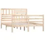 Estructura cama doble pequeña madera maciza 135x190 cm de vidaXL, Camas y somieres - Ref: Foro24-3101063, Precio: 136,60 €, D...