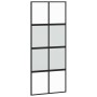 Puerta corredera con herrajes negro 90x205 cm vidrio templado en Puertas | Comprar online en Foru.es