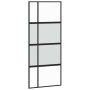 Puerta corredera con herrajes negro 90x205 cm vidrio templado en Puertas | Comprar online en Foru.es