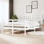 Estructura de cama de madera maciza blanco 150x200 cm de vidaXL, Camas y somieres - Ref: Foro24-3101094, Precio: 155,49 €, De...