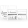 Estructura de cama de madera maciza blanco 150x200 cm de vidaXL, Camas y somieres - Ref: Foro24-3101094, Precio: 155,49 €, De...