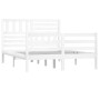 Estructura de cama de madera maciza blanco 150x200 cm de vidaXL, Camas y somieres - Ref: Foro24-3101094, Precio: 157,43 €, De...