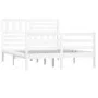 Estructura de cama de madera maciza blanco 150x200 cm de vidaXL, Camas y somieres - Ref: Foro24-3101094, Precio: 155,49 €, De...