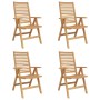 Silla de Jardín 4 pcs Marrón 52 x 64.5 x 108 cm en Sillas de jardín | Comprar online en Foru.es