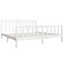 Estructura de cama de madera maciza blanca 200x200 cm de vidaXL, Camas y somieres - Ref: Foro24-3100979, Precio: 151,83 €, De...