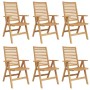 Silla de Jardín 6 pcs Marrón 52 x 64.5 x 108 cm en Sillas de jardín | Comprar online en Foru.es