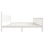 Estructura de cama de madera maciza blanca 200x200 cm de vidaXL, Camas y somieres - Ref: Foro24-3100979, Precio: 151,83 €, De...