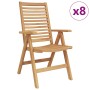 Silla de Jardín 8 pcs Marrón 52 x 64.5 x 108 cm en Sillas de jardín | Comprar online en Foru.es