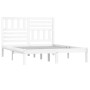 Estructura de cama madera maciza de pino blanco 135x190 cm de vidaXL, Camas y somieres - Ref: Foro24-3100999, Precio: 149,25 ...