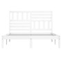 Estructura de cama madera maciza de pino blanco 135x190 cm de vidaXL, Camas y somieres - Ref: Foro24-3100999, Precio: 149,25 ...