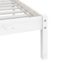 Estructura de cama madera maciza de pino blanco 135x190 cm de vidaXL, Camas y somieres - Ref: Foro24-3100999, Precio: 149,25 ...