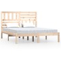 Estructura de cama madera maciza de pino 135x190 cm de vidaXL, Camas y somieres - Ref: Foro24-3100998, Precio: 139,46 €, Desc...
