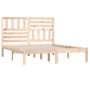 Estructura de cama madera maciza de pino 135x190 cm de vidaXL, Camas y somieres - Ref: Foro24-3100998, Precio: 139,46 €, Desc...